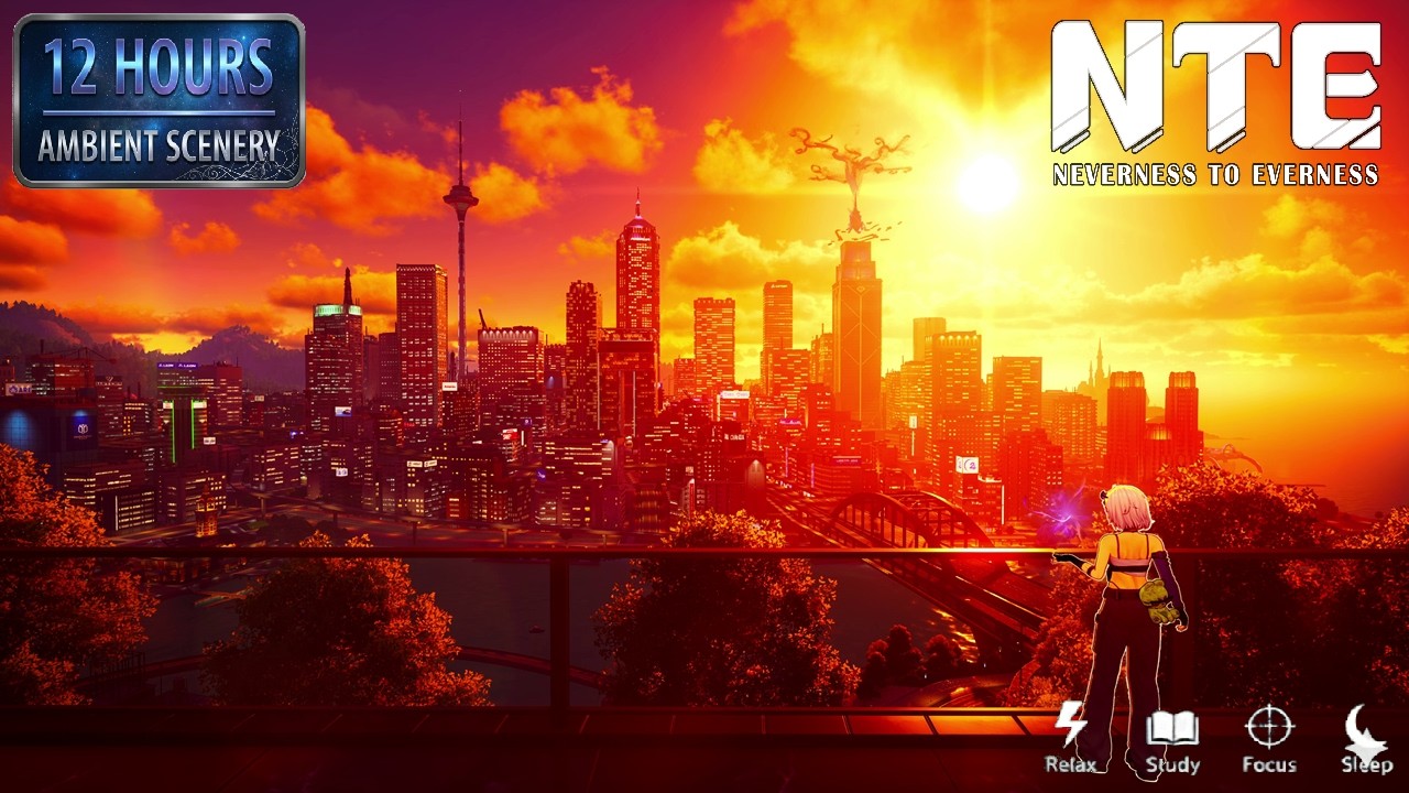 Zero's Cozy Cyber City | Relaxing Study Background | 4K 60FPS (Neverness to Everest) — cozy ambience video thumbnail